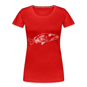 Sinistre patrouille de mérous en mer - T-shirt bio Premium Femme - rouge - Devant - Mia (176cm)