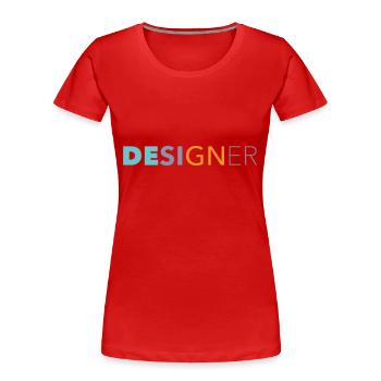 Designer - Frauen Premium Bio T-Shirt - Rot - Vorne - Mia (176cm)