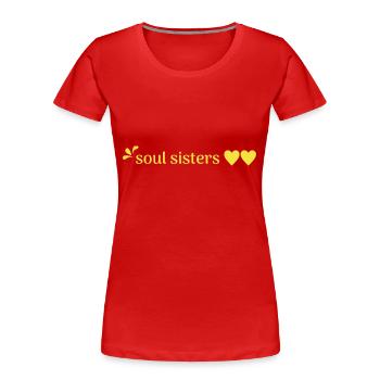 Friends- Soul Sisters - Women's Premium Organic T-Shirt - red - Front - Mia (176cm)