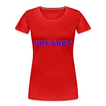VHS Baby - Frauen Premium Bio T-Shirt - Rot - Vorne - Mia (176cm)