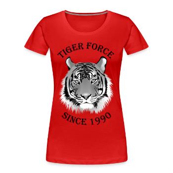 Tiger Force - Frauen Premium Bio T-Shirt - Rot - Vorne - Mia (176cm)