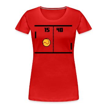 Retro Tennis - Women's Premium Organic T-Shirt - red - Front - Mia (176cm)
