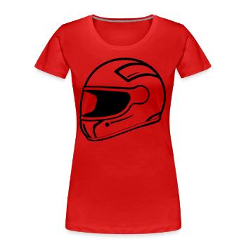 Helm - Frauen Premium Bio T-Shirt - Rot - Vorne - Mia (176cm)
