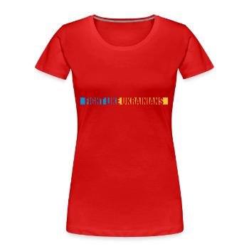 fight like ukrainians Zitat - Frauen Premium Bio T-Shirt - Rot - Vorne - Mia (176cm)