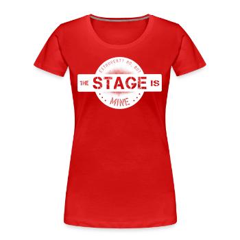 extrovertiert Mittelpunkt - Frauen Premium Bio T-Shirt - Rot - Vorne - Mia (176cm)