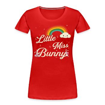 Little Miss Bunnies for girls and women Easter - Women's Premium Organic T-Shirt - red - Front - Mia (176cm)