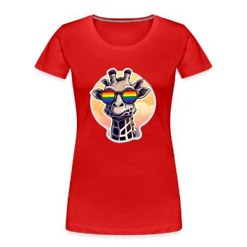 Pride Month LGBTQIA+ LGBTQ - Women's Premium Organic T-Shirt - red - Front - Mia (176cm)
