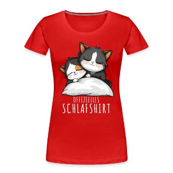 Chemise de nuit Cats Chemise de nuit officielle Cats - T-shirt bio Premium Femme - rouge - Devant - Mia (176cm)