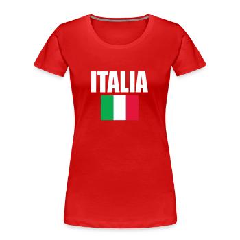 Italia - Frauen Premium Bio T-Shirt - Rot - Vorne - Mia (176cm)
