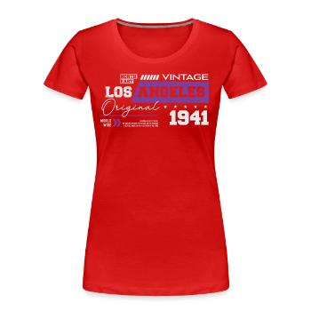 1941 Vintage Born Legend 83 Anniversaire - T-shirt bio Premium Femme - rouge - Devant - Mia (176cm)