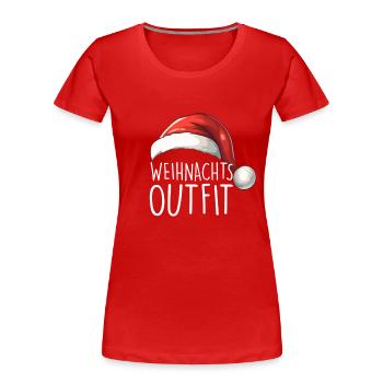 Joyeux Noël - T-shirt bio Premium Femme - rouge - Devant - Mia (176cm)