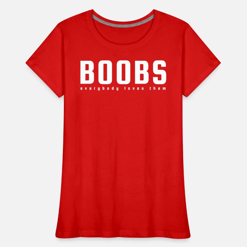 Boobs Frauen Premium Bio T-Shirt