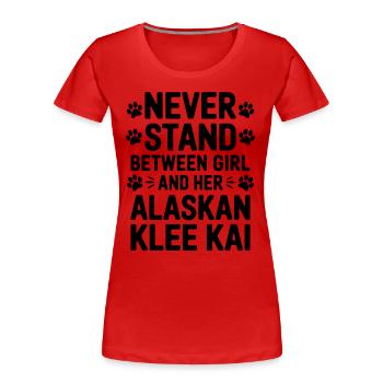 Alaskan Klee Kai Spruch Alaskan Klee Kai Geschenk - Frauen Premium Bio T-Shirt - Rot - Vorne - Mia (176cm)