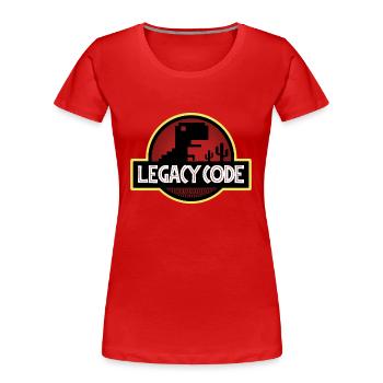 Legacy-Code - Frauen Premium Bio T-Shirt - Rot - Vorne - Mia (176cm)