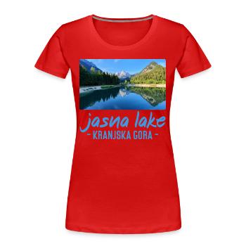 Jasna Lake Kranjska Gora Slowenien - Frauen Premium Bio T-Shirt - Rot - Vorne - Mia (176cm)