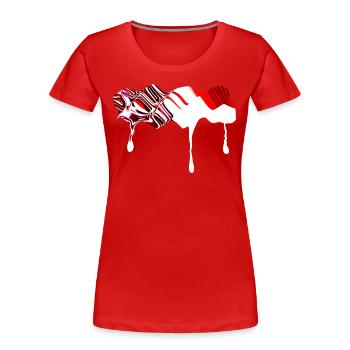 kurven symbol - Frauen Premium Bio T-Shirt - Rot - Vorne - Mia (176cm)