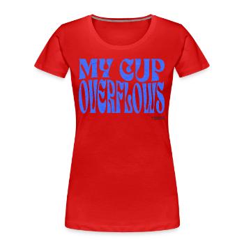 Christentum Christlicher Bibelvers - Frauen Premium Bio T-Shirt - Rot - Vorne - Mia (176cm)