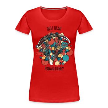 Paragliding Gleitschirm Paragleiter Paraglider - Women's Premium Organic T-Shirt - red - Front - Mia (176cm)