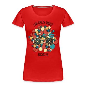 Fahrradwerkstatt Fahrradmonteurin Fahrrad - Frauen Premium Bio T-Shirt - Rot - Vorne - Mia (176cm)