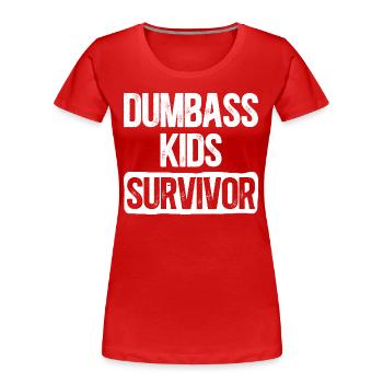 Humor Familie Kinder Mama Papa - Frauen Premium Bio T-Shirt - Rot - Vorne - Mia (176cm)
