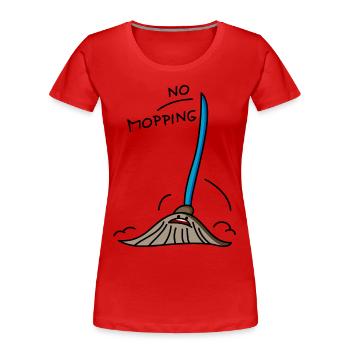Kein Mobbing - Frauen Premium Bio T-Shirt - Rot - Vorne - Mia (176cm)