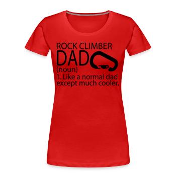 Bouldering Climbing Climbing - Women's Premium Organic T-Shirt - red - Front - Mia (176cm)