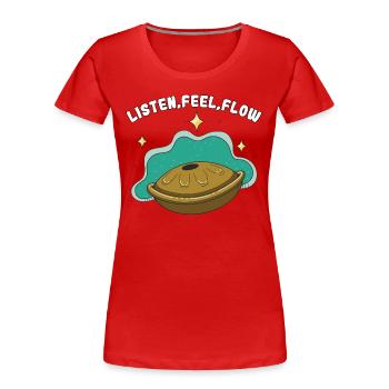 Handpan Saying Percussion Instrument Gift - Women's Premium Organic T-Shirt - red - Front - Mia (176cm)