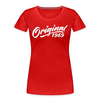 Original 1969 Geburtstagsgeschenk 1969 - Frauen Premium Bio T-Shirt - Rot - Vorne - Mia (176cm)