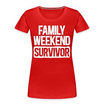 Humor Familie Kinder Mama Papa - Frauen Premium Bio T-Shirt - Rot - Vorne - Mia (176cm)