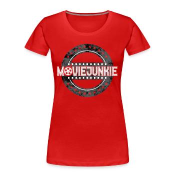 Movie Junkie - Women's Premium Organic T-Shirt - red - Front - Mia (176cm)