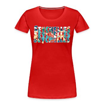 Seychelles - Frauen Premium Bio T-Shirt - Rot - Vorne - Mia (176cm)