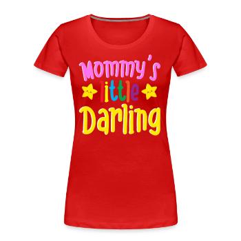 Mommy's Little Darling Cute Kiddie Stars Kinder - Frauen Premium Bio T-Shirt - Rot - Vorne - Mia (176cm)