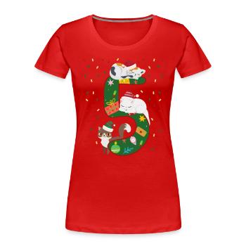 5 Jahre Alt Kinder Weihnachtsgeschenk Niedliche - Frauen Premium Bio T-Shirt - Rot - Vorne - Mia (176cm)