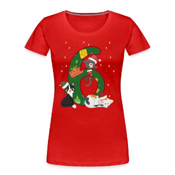 6 Jahre Alt Kinder Weihnachtsgeschenk Niedliche - Frauen Premium Bio T-Shirt - Rot - Vorne - Mia (176cm)