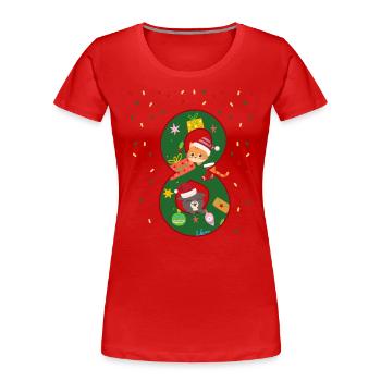 8 Jahre Alt Kinder Weihnachtsgeschenk Niedliche - Frauen Premium Bio T-Shirt - Rot - Vorne - Mia (176cm)