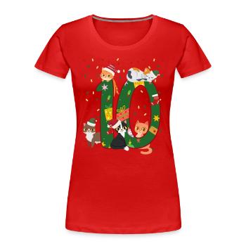 10 Jahre Alt Kinder Weihnachtsgeschenk Niedliche - Frauen Premium Bio T-Shirt - Rot - Vorne - Mia (176cm)