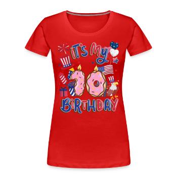 Es Ist Mein 10 Geburtstag Eagle 4. Juli - Frauen Premium Bio T-Shirt - Rot - Vorne - Mia (176cm)