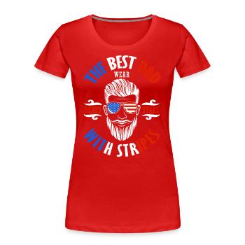 Die Beste Papa-kleidung 4. Juli Feuerwerkskörper - Frauen Premium Bio T-Shirt - Rot - Vorne - Mia (176cm)