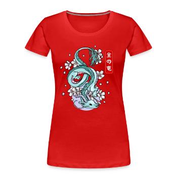 Japanischer Erddrache Elementarer Mythos - Frauen Premium Bio T-Shirt - Rot - Vorne - Mia (176cm)