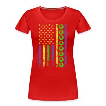 Amerikanischer Queue Sport Flagge Billard - Frauen Premium Bio T-Shirt - Rot - Vorne - Mia (176cm)
