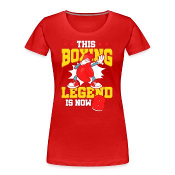 Cette légende de la boxe est maintenant 8 Sports Kid 8. - T-shirt bio Premium Femme - rouge - Devant - Mia (176cm)