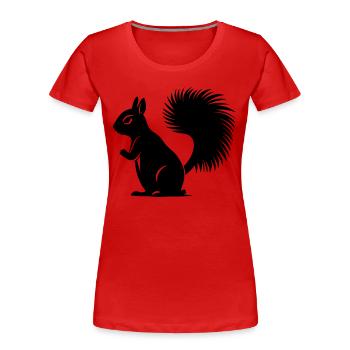 écureuil - T-shirt bio Premium Femme - rouge - Devant - Mia (176cm)