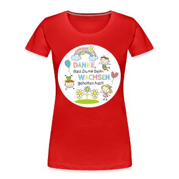Thank you for helping you grow - Kita Farewell - Women's Premium Organic T-Shirt - red - Front - Mia (176cm)