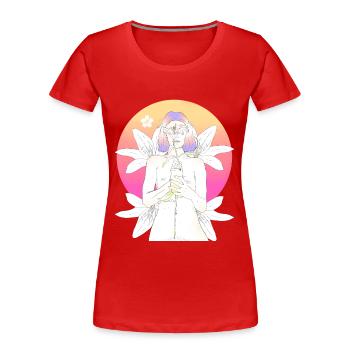 Censolys - Frauen Premium Bio T-Shirt - Rot - Vorne - Mia (176cm)