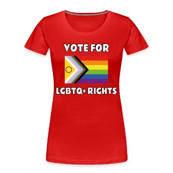 Wählt für die Rechte von Homosexuellen - Frauen Premium Bio T-Shirt - Rot - Vorne - Mia (176cm)