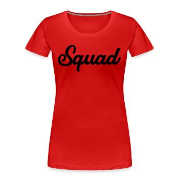 Squad - Women's Premium Organic T-Shirt - red - Front - Mia (176cm)