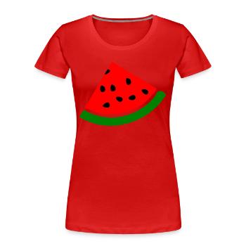 Wassermelone melone - Frauen Premium Bio T-Shirt - Rot - Vorne - Mia (176cm)
