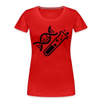 Reagenzglas chemie - Frauen Premium Bio T-Shirt - Rot - Vorne - Mia (176cm)