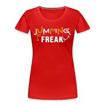 trampoline jumping freak trampoline jumping - T-shirt bio Premium Femme - rouge - Devant - Mia (176cm)