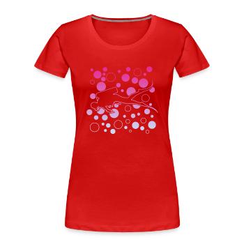 Diving tauchen - Frauen Premium Bio T-Shirt - Rot - Vorne - Mia (176cm)